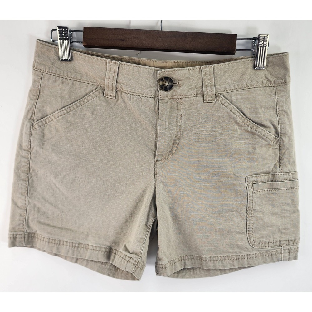 Eddie Bauer Utility Shorts Women's 4 Beige Cargo Classic